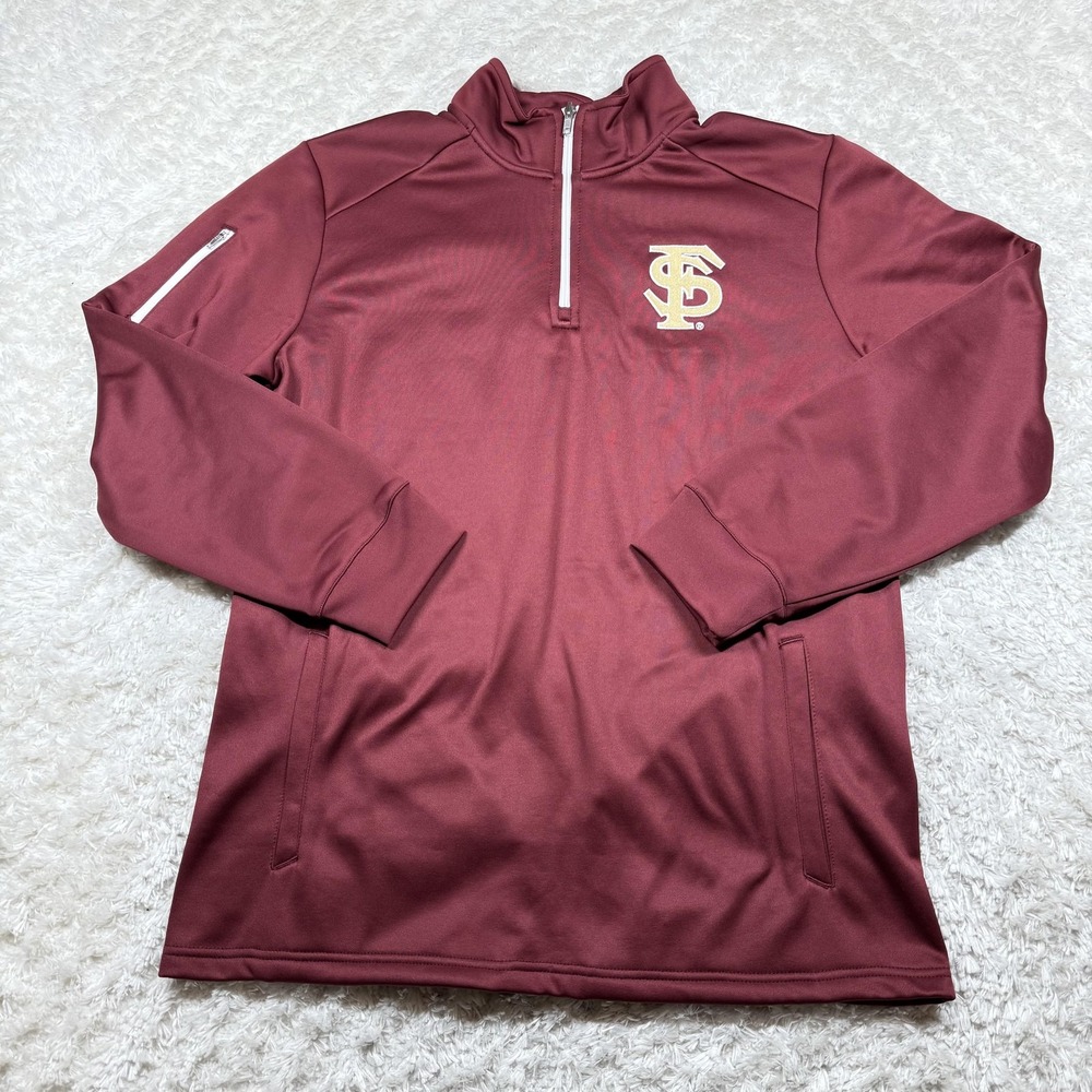 Florida State University 1/4 Zip Pullover Men M NCAA Football Street Weekend